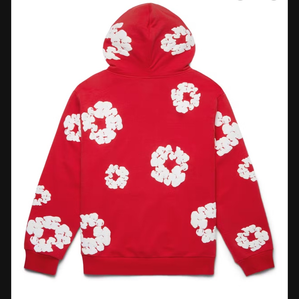 Denim Tears Wreath Sweatshirt Red White - Picture 4 of 14
